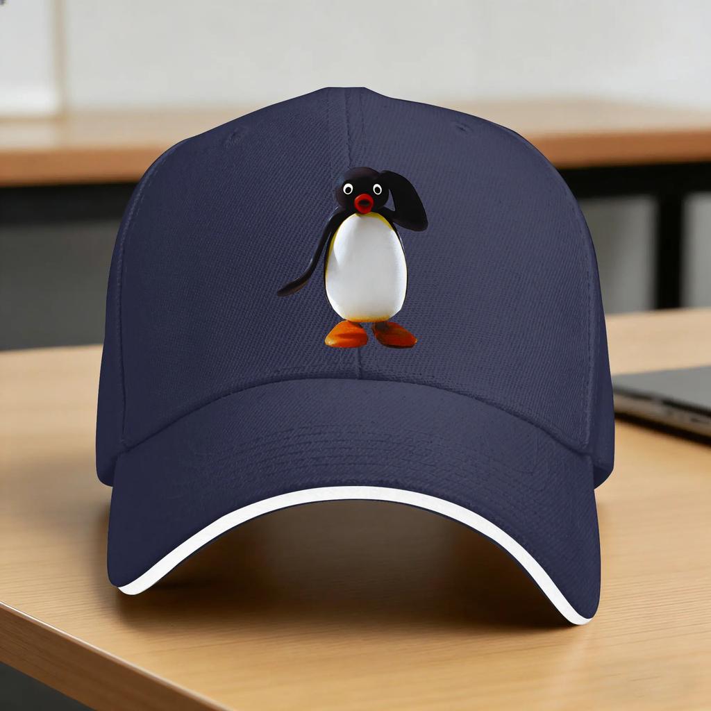 Noot Noot Pingu Funny Pingu Meme Casual Baseball Cap Outdoor Sport Trucker Hat Summer SunProof Unisex Adult DIY Print Snapback Cap