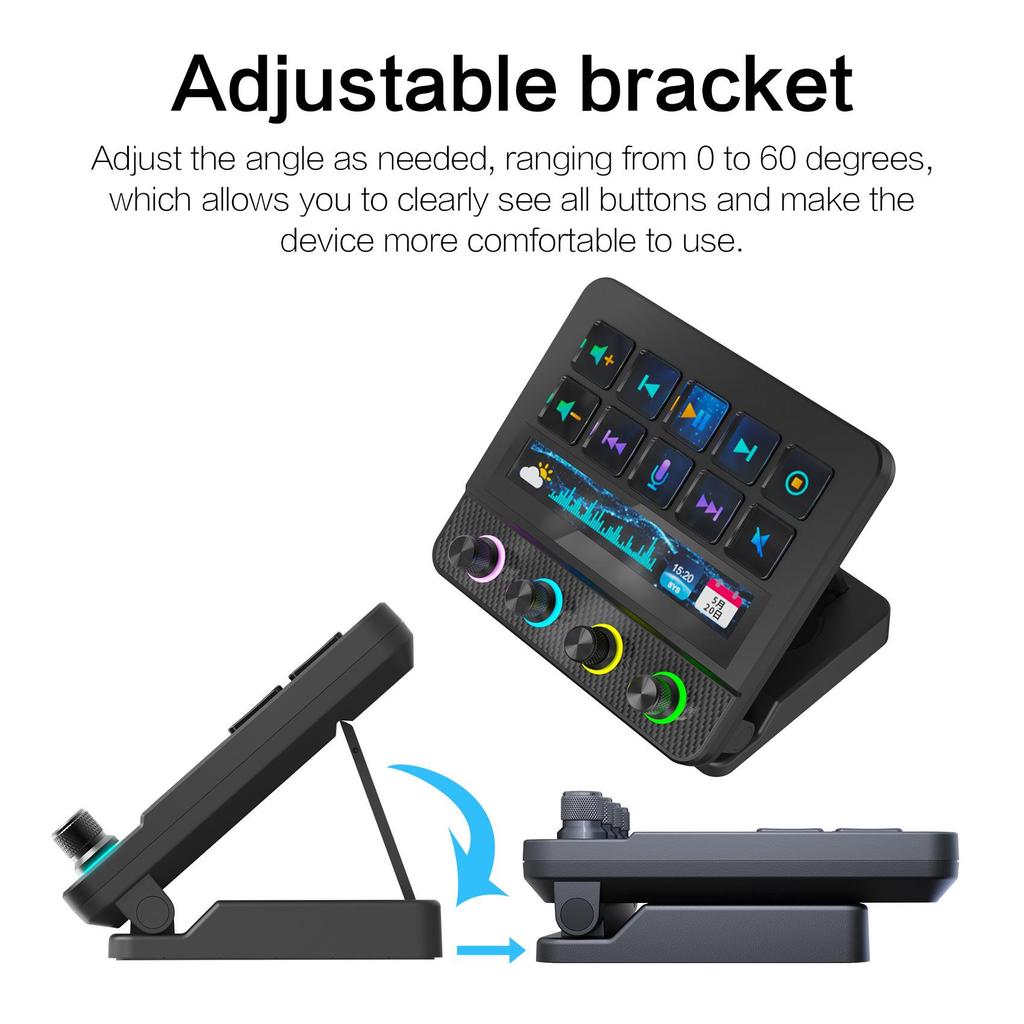 Stream Dock Pro N4 Визуально настраиваемая клавиатура с четырьмя поворотными ручками