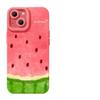 Арбуз Подходит для Apple 16/15 Plus Матовый 14 Силиконовый 13mini Чехол 12promax Чехол для телефона
