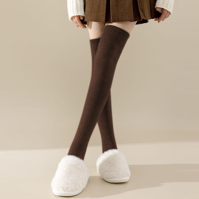 Женские осенние гольфы выше колена, зимние модные толстые очень длинные чулки, гетры
