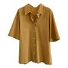 Tachibana summer new Korean retro short-sleeved shirt women's summer loose casual design niche top 1177