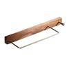 Solid Wood Bathroom Towel Bar Brushed Gold Towel Rack Wall Hanging Coat Hook Bathroom Storage Rack 30cm-45cm Towel Rod
