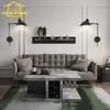 Industrial Simple Rotatable Wall Lamp LED E27 Bedside Bedroom Black Wall Mounted Staircase Homestay Corridor Living Room Study