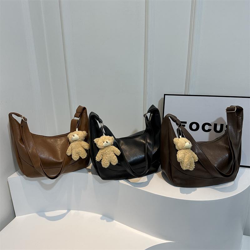 Повседневная сумка большой вместимости женская 2024 новая сумка-пельмень в стиле ретро простая и универсальная сумка-мессенджер