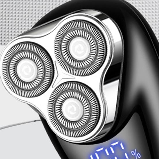 Мужская электробритва с цифровым дисплеем, USB перезаряжаемая мини-дисковая бритва для путешествий, портативный беспроводной триммер для волос, инструмент для удаления бороды, подарок парню