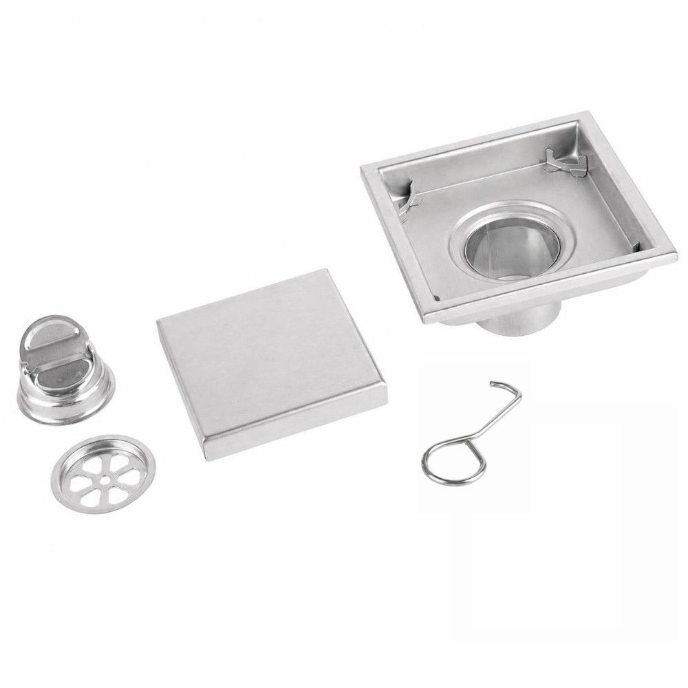 304 Stainless Steel Floor Drain 4.33 Inch Waste Gate Durable Shower Drain Laundry Room