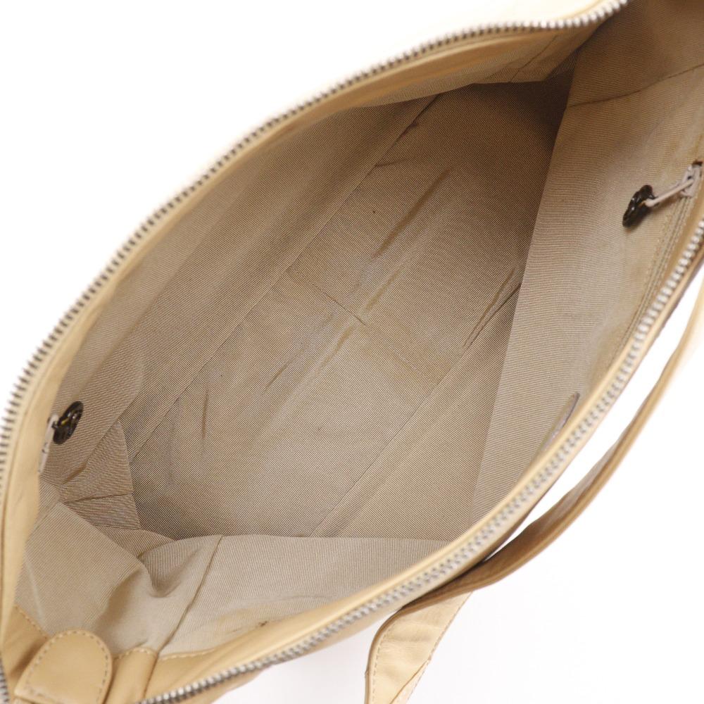 Chanel COCO Mark Shoulder Bag Beige Lambskin Women Used