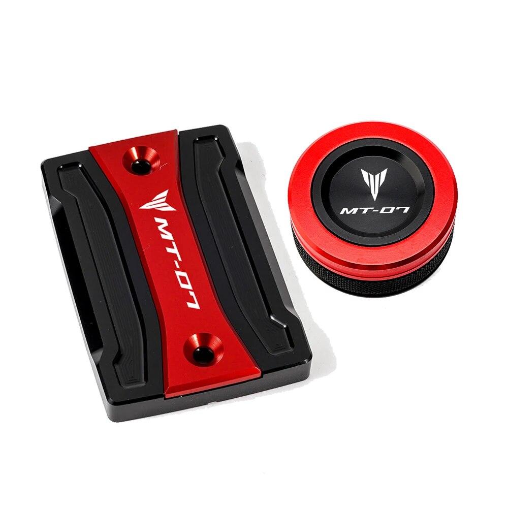 Для Yamaha MT07 TRACER MT-07 2014-2022 крышка цилиндра мотоцикла передняя и задняя крышка бачка тормозной жидкости, крышка маслозаливной горловины