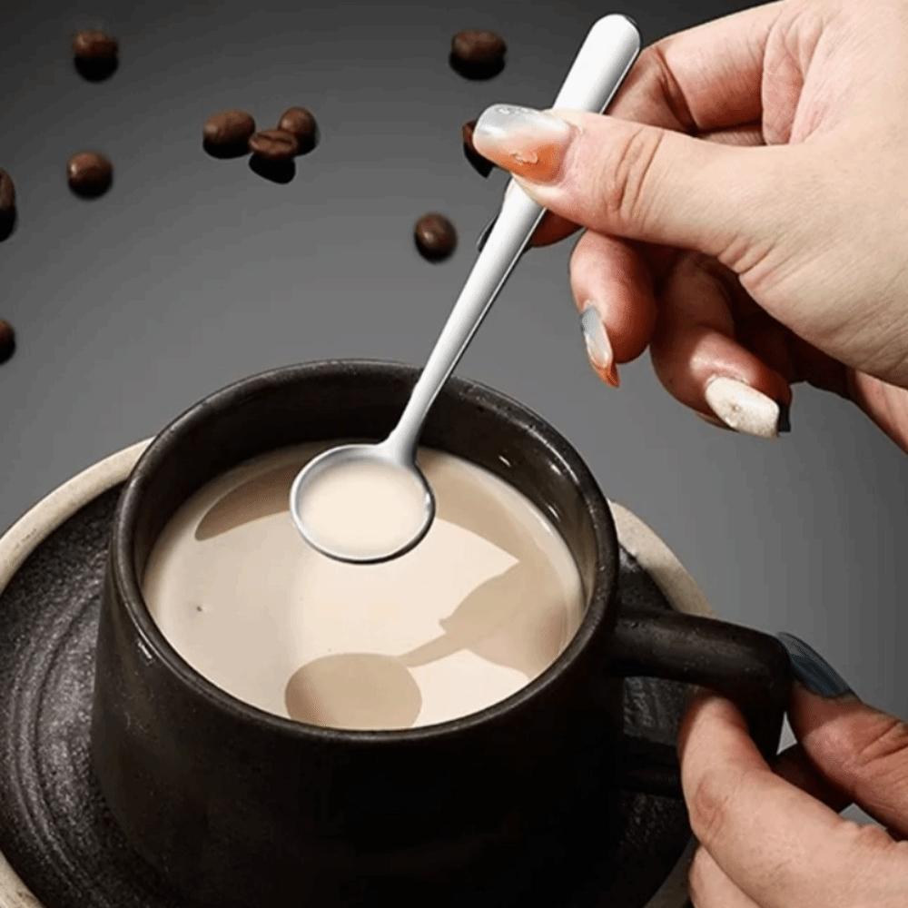 10pcs Rust-proof Tiny Spoon Stainless Steel Seasoning Spoon Mini Coffee Spoon Restaurant
