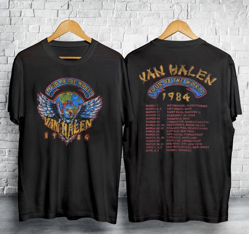Vintage 1984 Van Halen World Tour Monsters of Rock T-Shirt