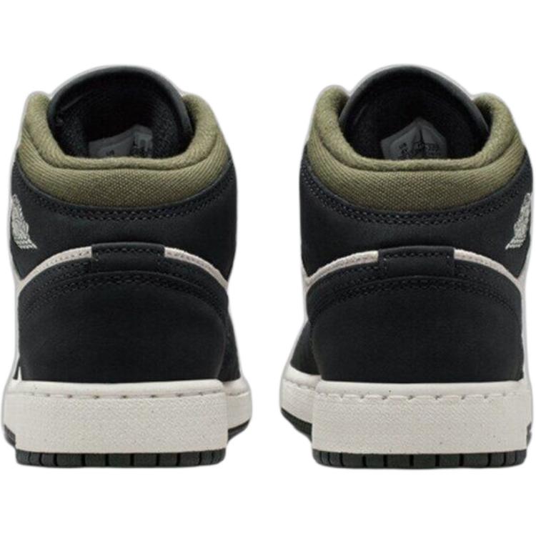 Jordan Air Jordan 1 Mid top Children's Basketball Shoes Black Unisex HV4399-102