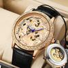 Роскошные мужские часы от ведущего бренда, часы со скульптурой лошади, мужские автоматические механические часы с полым механизмом, деловые часы