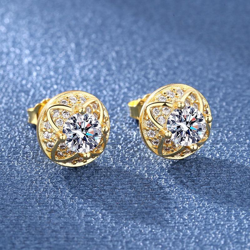 Серьги-гвоздики из стерлингового серебра 925 пробы, женские, модные, милые, крошечные, с прозрачным кристаллом CZ, подарок для девочек, подростков, женщин E001