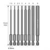 Construction Hex Head Wrench Drill Bit Set Metric Sizes 100mm Length