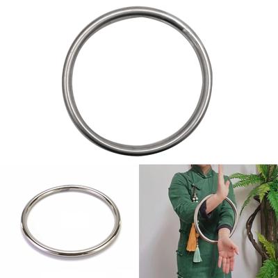Кольцо из нержавеющей стали для тренировок по силе рук Вин-Чун, обруч для силовых тренировок Кунг-фу, кольцо для тренировок из ротанга, диаметр 220 мм