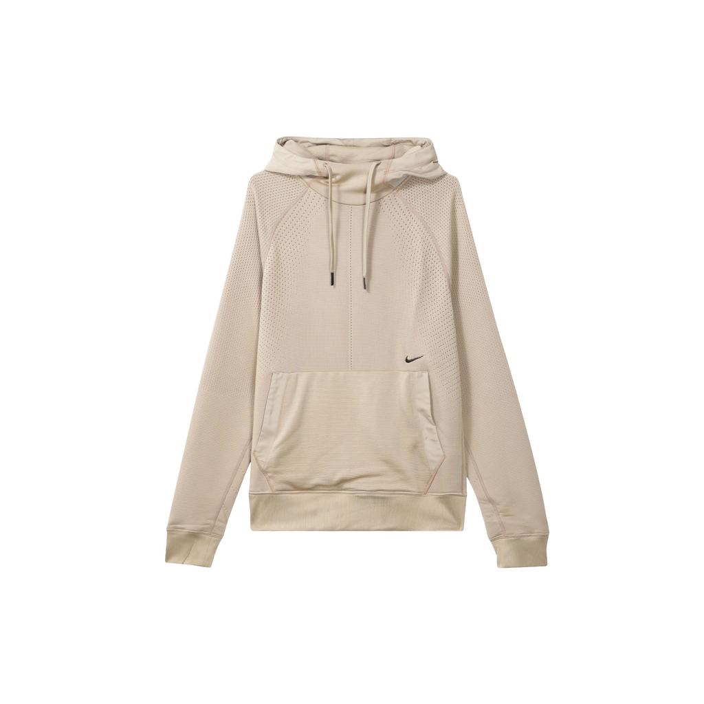 Nike Solid Color Print Logo Kangaroo Pocket Long Sleeve Sweatshirt Men Tops Khaki DQ4851-250