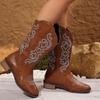 2024 Fashion Women's Shoes Slip-on Women's Boots Hot Sale Embroidery Modern Boots Women New Plus Size Mid-Calf Boots Zapatos