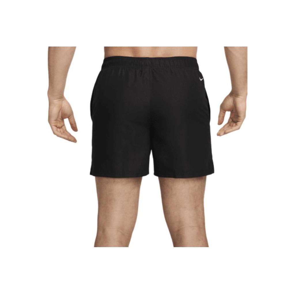 Nike Letter Logo Lace-Up Casual Swim Trunks Men Swimwear Black DQ6872-010