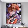 Genshin Impact персонажи мультфильмов цветочные постеры Декор комнаты аниме игры картинки настенное искусство спальня интерьер плакат холст живопись