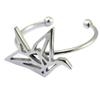 [P3881] - Handcrafted Steel Ring 'Origami' (bird) Silver - 16x13 Mm