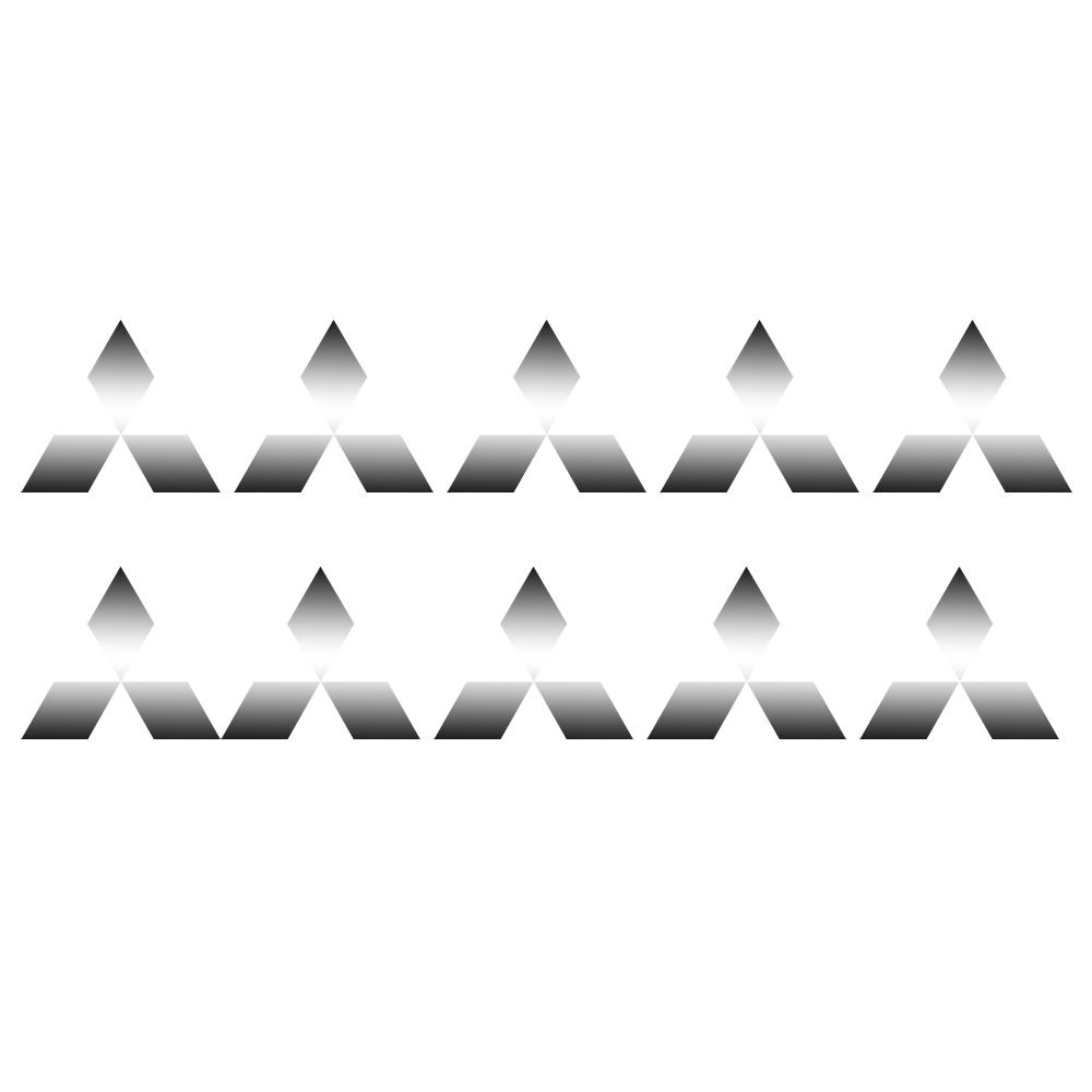 fszp1 Metal Car Mini Emblem Sticker Decoration Car Accessories for Mitsubishi L200 Mirage Galant Ralliart Outlander Sport