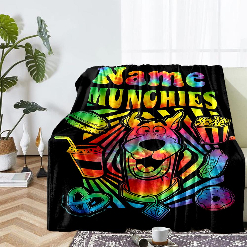 Custom Name Scooby-Doo Theme Printed Blanket - Perfect for Couch, Bed, Travel & Outdoor Use | Machine Washable, Cozy & Durable.