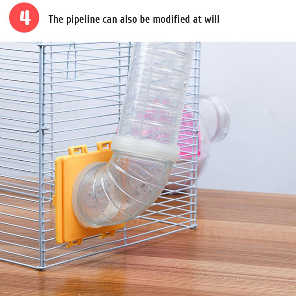 Hamster Tubes Set Transparent Hamster Cage Toys DIY  Connection Tunnel Track Rat Toy