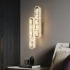 Modern LED Wall Lamp Nordic Luxury Crystal Wall Lamp Surface Installation Bedroom Rectangular Home Appliance Bedside Light