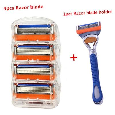 4 шт./компл., 5-слойное лезвие + держатель лезвия для бритья, мужские водонепроницаемые
