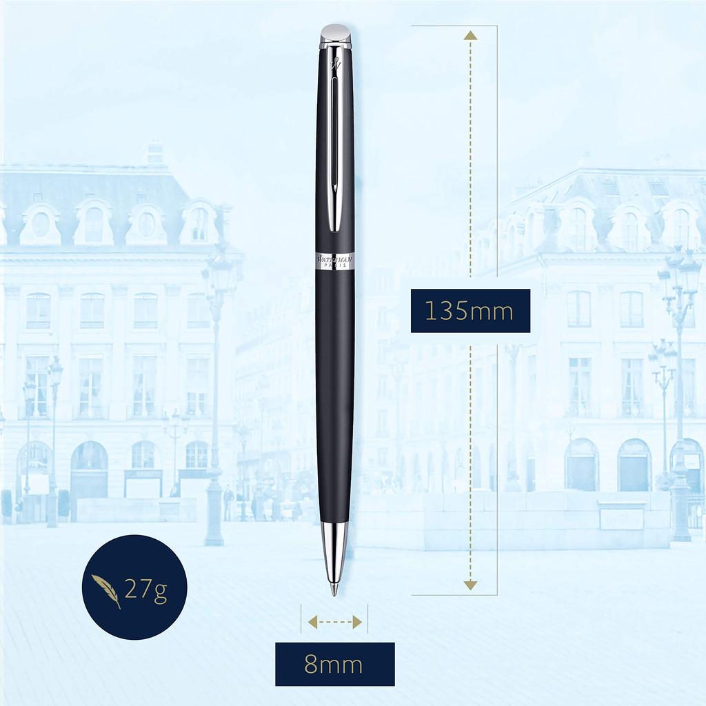 Официальная шариковая ручка Waterman Metropolitan, Подарок премиум-бренда, Необходимая матовая черная CT (S0920860)