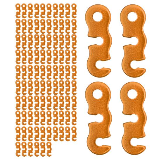 20/48/80/100Pcs Aluminum Alloy Guyline Cord Adjuster Tent Tensioner Heavy Duty Outdoor Camping Hiking
