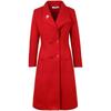 Women's Autumn and Winter Lined Thickened Tweed Coat Long Windproof Warm Coat