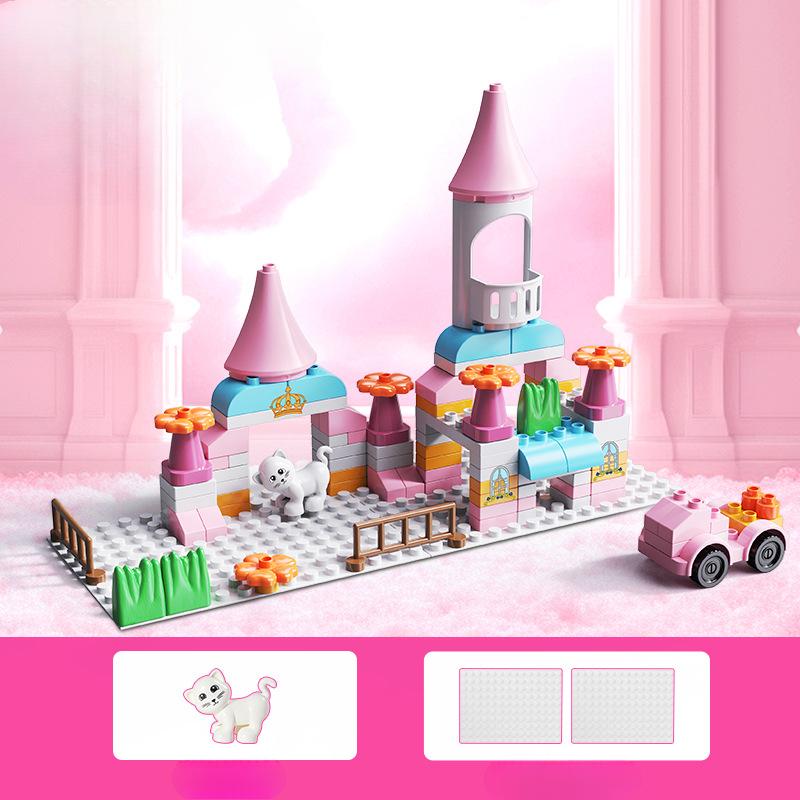 Dream Building Block Castle Крупногабаритные строительные блоки Детские развивающие игрушки Сцена Креативные строительные блоки Игрушки для мальчиков и девочек