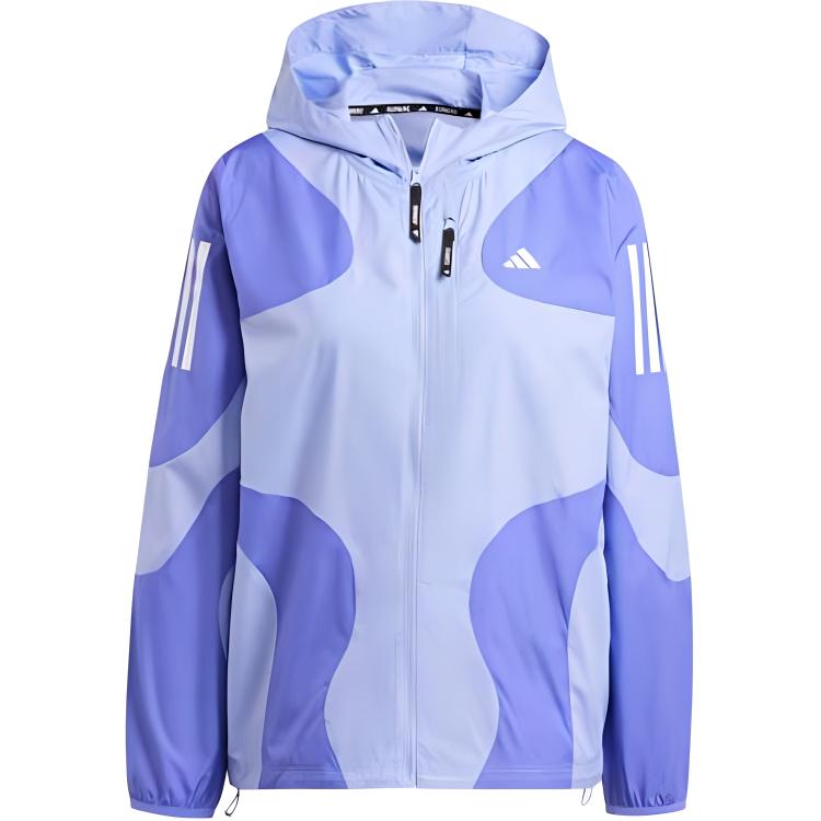 Adidas Running Own The Run Base Wind.Rdy Comfortable Sports Minimalist Hooded Jacket Women Jacket Blue IW0034