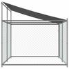 Vidaxl Klatka Dla Psa, Z Dachem I Drzwiami, Szara, 4X2X2 M, Stal