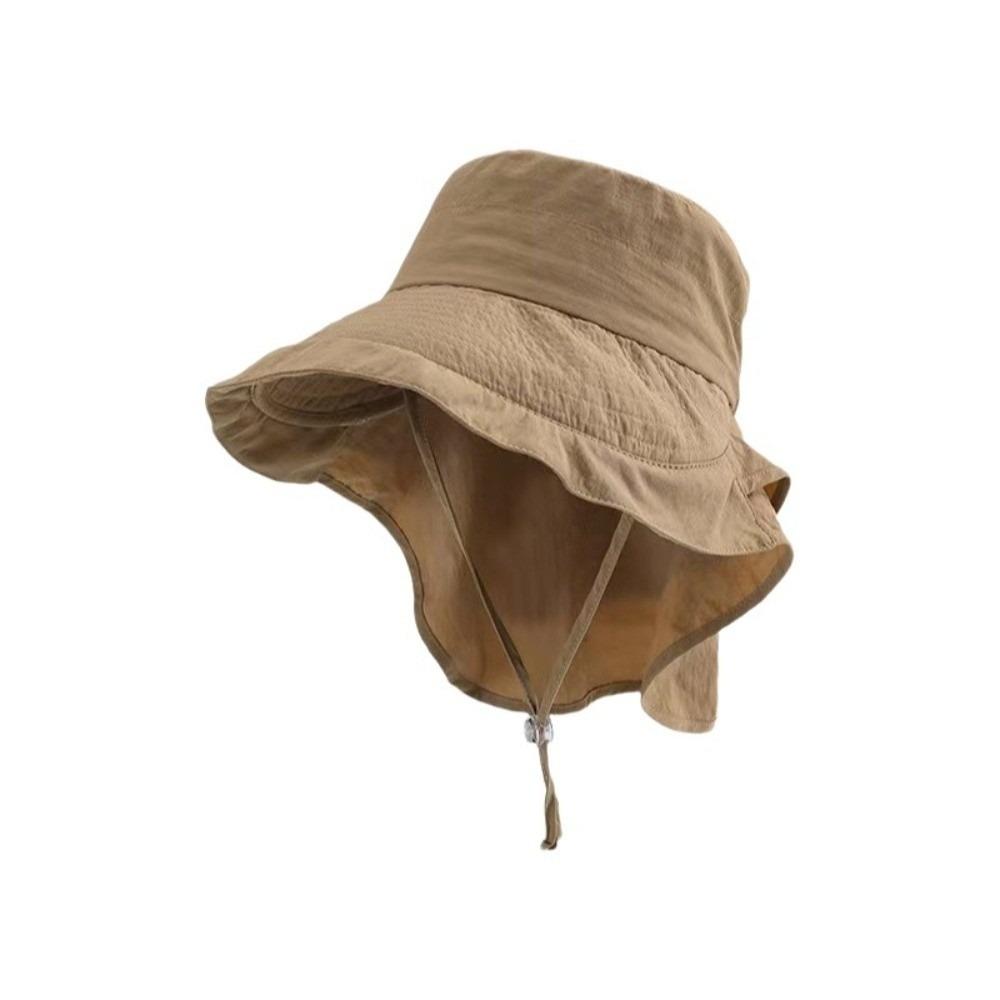 Korean Style Wide Brim Sun Hat Solid Color Women Bucket Hat Fashion Sun Protection Hat  Outdoor