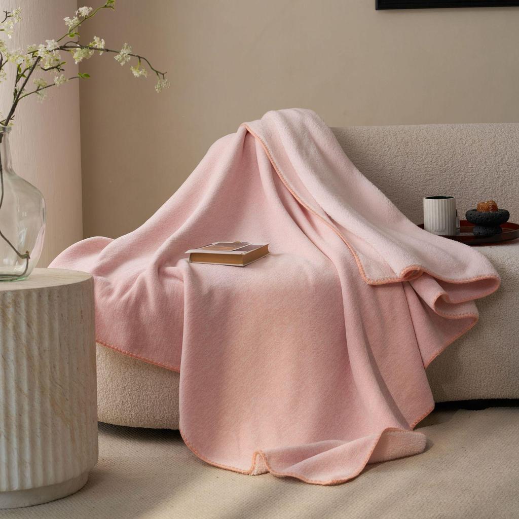 Cozy Knit Velvet Blanket & Shawl - Thick, Warm Cover for Sofa or Office