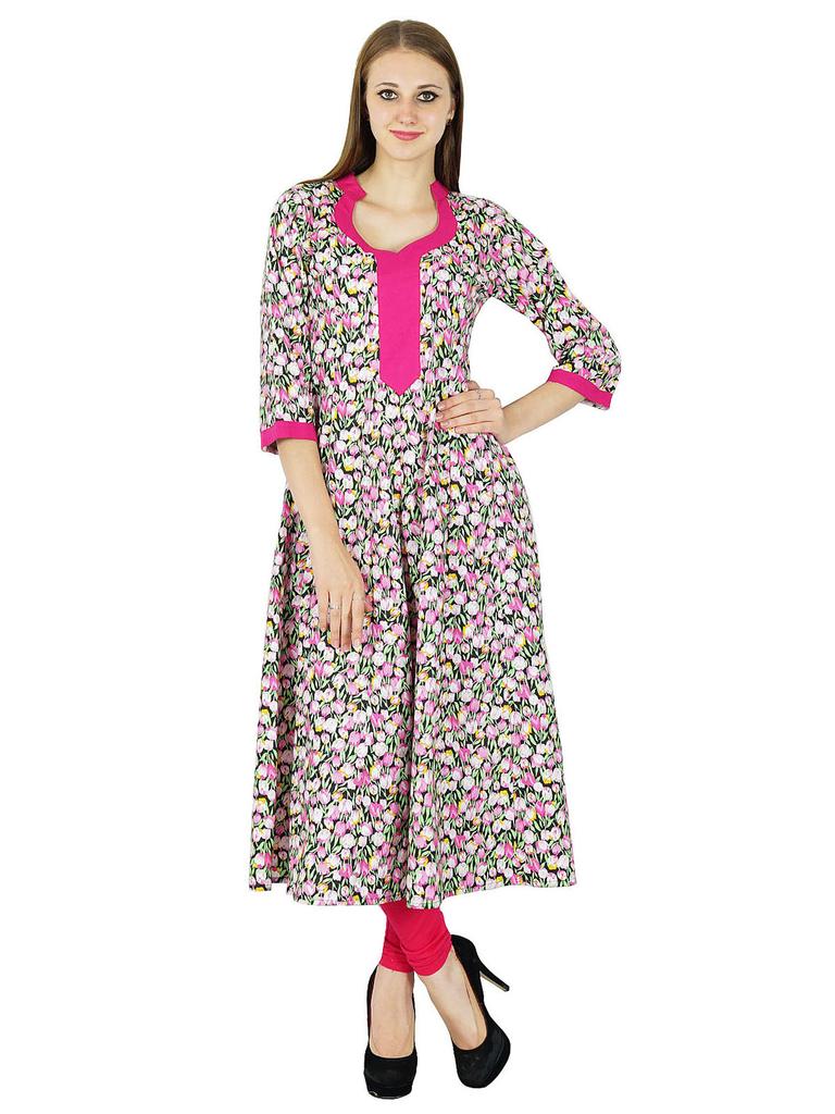 Дизайнерская индийская куртка с принтом Болливуда Женская хлопковая куртка Курти Повседневная туника