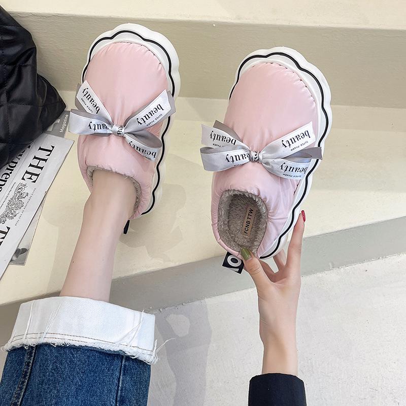 Women's Winter Cotton Slippers with Thick EVA Sole - Soft, Warm, and Versatile for Indoor and Outdoor Use