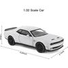 Масштаб 1/32 Dodge Hellcat Challenger Die Cast Metel Pull Back Model Car Hellcat со звуком и светом Hellcat Car Toy Car Toy Gifts для детей от 3 лет и старше