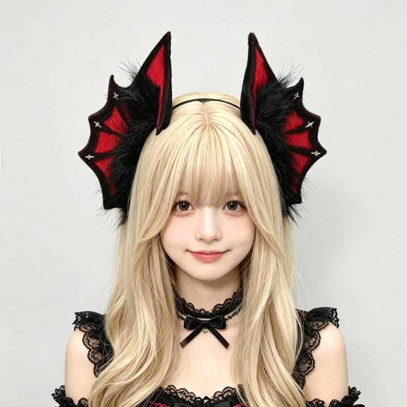 Halloween Dark Siren Demon Ear Headband Cosplay Accessory Kraken Mermaid Fish Fin Plush Costume Headpiece Anime Convention