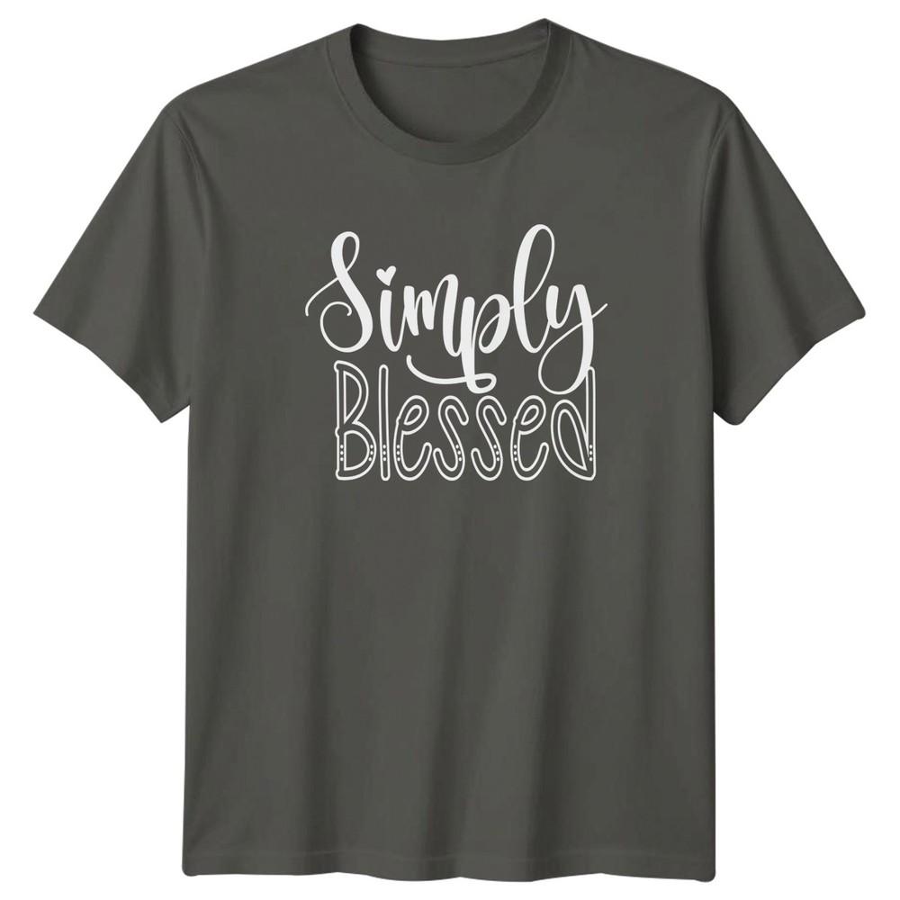 Simply Blessed Unisexs TShirt Gratitude Inspirational Birthday Gift For Her