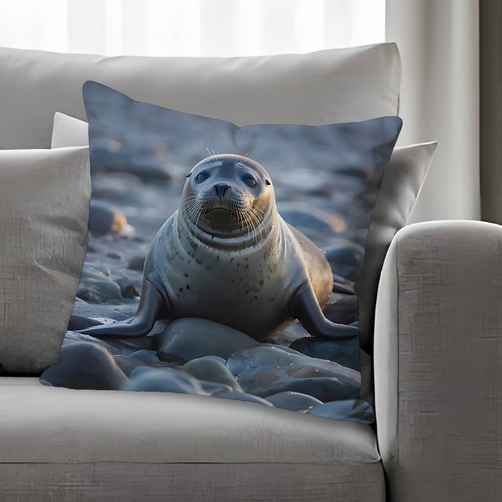 Seal Sea Anime Celebrity Merchandise AllMatch Printed Pillow Case Sofa Car Office Room Decoration Protector