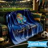 Custom Name Fc Porto Crest Design Flannel Blanket, Use for Birthday/Holiday Gift, Soft Blanket for Sofa/Bed/Camping/Office, Home Decor