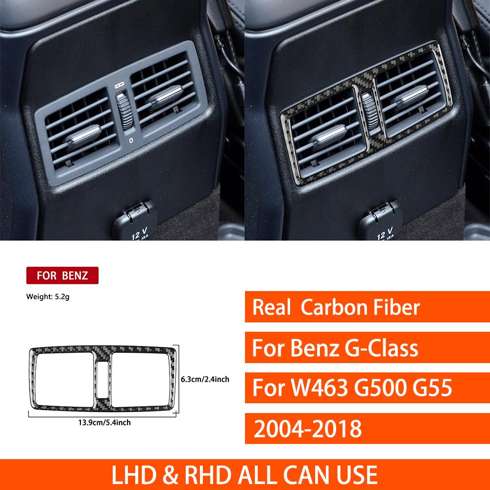 For Benz G-Class W463 G500 G55 2004-2012 Real Carbon Fiber Sticker Navigation shift lift panel Car ide decorative Accessories