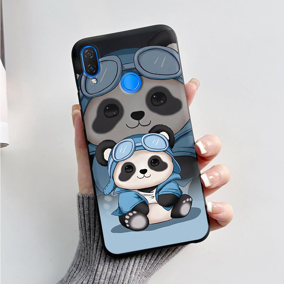 Cute Rabbit Photograph Phone Case For Honor 10 Lite Liquid Silicone Cover Shell For Huawei P smart 2019 Graffiti Bumper