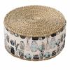 Hand-Woven Floor Cushion Portable Design Round Shape Zafu Cushion Natural Straw Durable Material Woven Stool Meditation Use