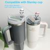 Straw Cap Compatible with 10mm Diameter Straws Stanley 40/30 oz Tumbler Accessory Silicone Straw Lid Topper Reusable Straw Tip Protector Cowboy Hat