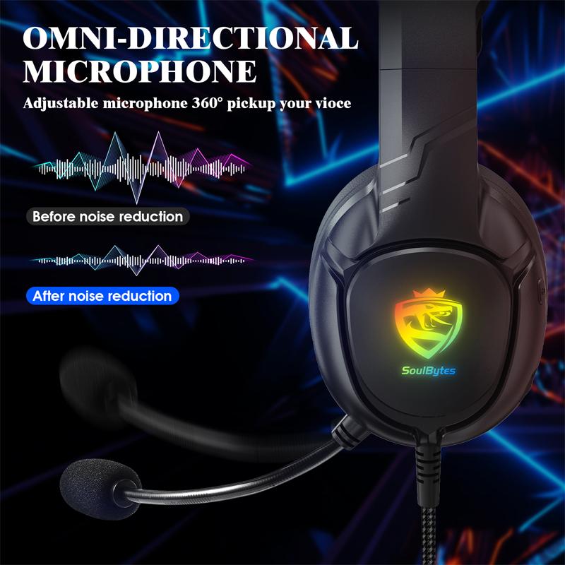 S20 RGB игровые наушники, 3,5 мм объемный звук компьютерная гарнитура для ПК наушники микрофон для PS4 Switch Xbox-one