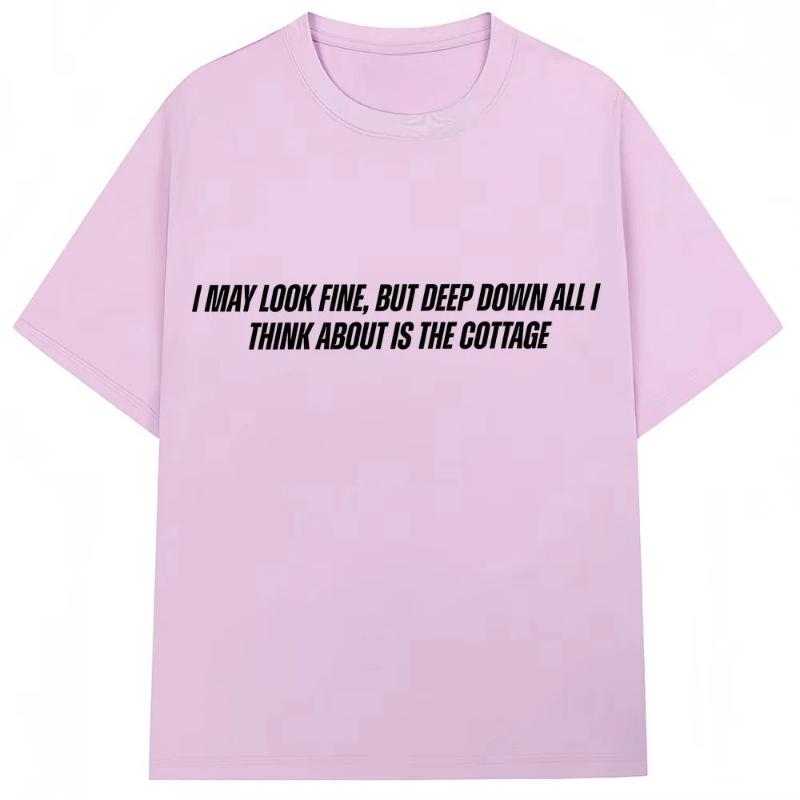 Heated Rivalry T Shirt I May Look Fine But Deep Down All I Thank about Is The Cottage Tshirt Unisex Women Pure Cotton Tee Shirts